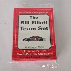 Bill Elliott Vintage Team Set 1990 World Pit Crew Champions Maxx Race Cards Coll